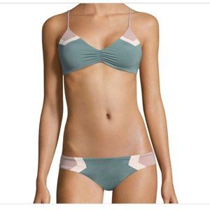 L Space Haley Blocked Top and Bottom Bikini Set - Large Top / Medium Bottom NWT